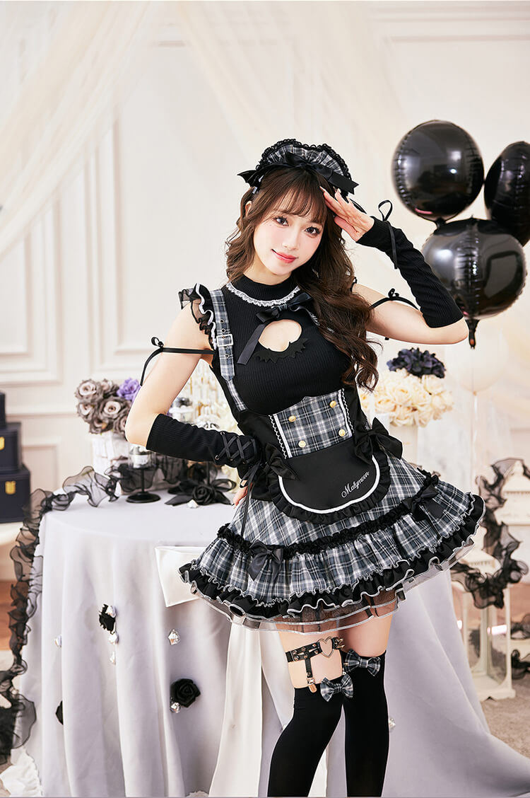 【一部予約】ガーリーロックサキュバスメイド《ハロウィンコスプレ11点セット》【Malymoon/マリームーン】【s9997-4】