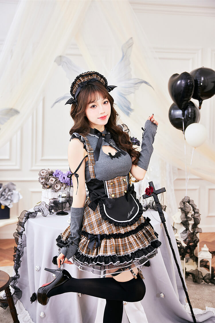 【一部予約】ガーリーロックサキュバスメイド《ハロウィンコスプレ11点セット》【Malymoon/マリームーン】【s9997-4】