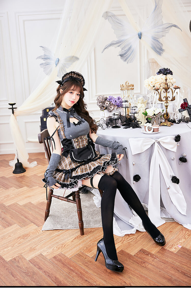 一部予約】ガーリーロックサキュバスメイド《ハロウィンコスプレ11点