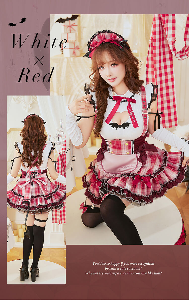 【一部予約】ガーリーロックサキュバスメイド《ハロウィンコスプレ11点セット》【Malymoon/マリームーン】【s9997-4】