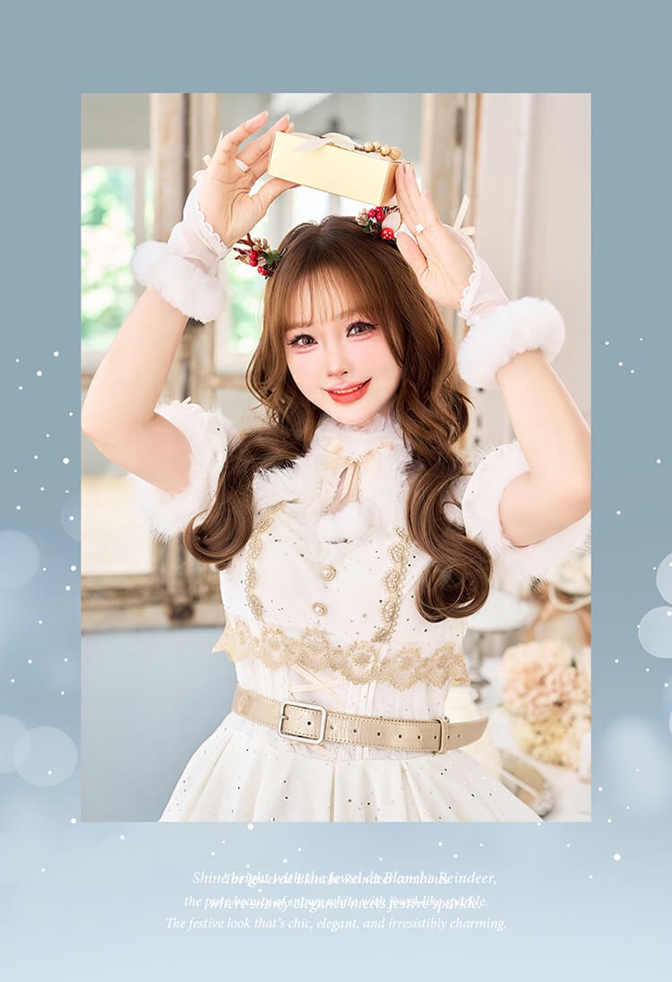 【予約-11月下旬頃より順次発送予定】ジュエルドブランシュトナカイ《クリスマスコスプレ8点セット》【Malymoon/マリームーン】【CS25057】