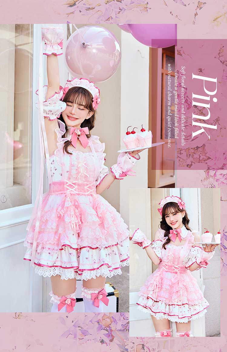 【予約-2月中旬頃より順次発送予定】メルティチュールブルームメイド 《オリジナルコスプレ11点セット》【Malymoon/マリームーン】【CS25213】