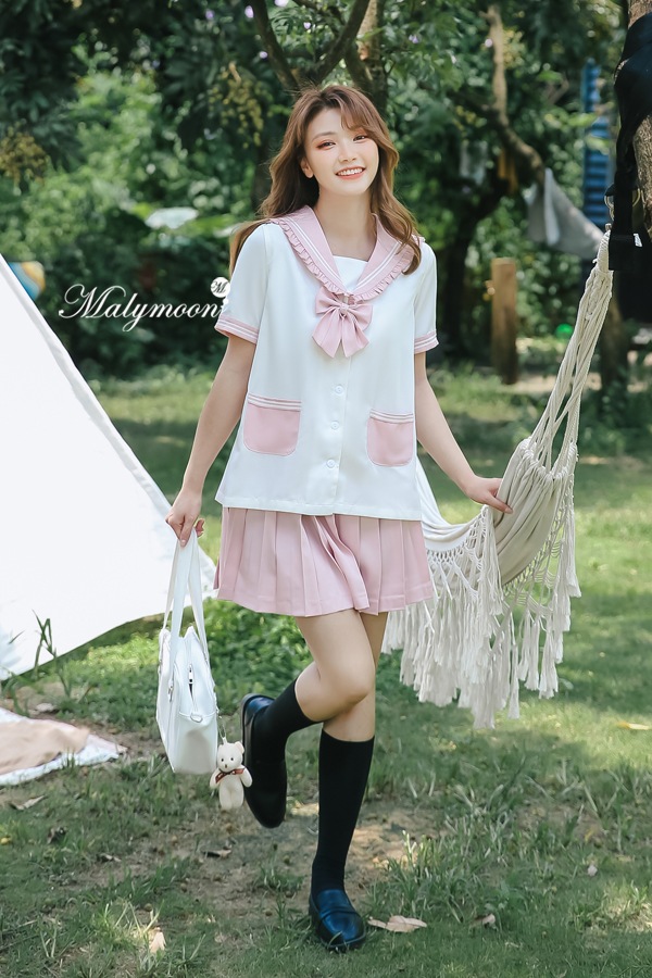 【即日発送】JK制服/セーラー服女子高生コスプレ《ハロウィンコスプレ3点セット》【Malymoon/マリームーン】【8825-2】