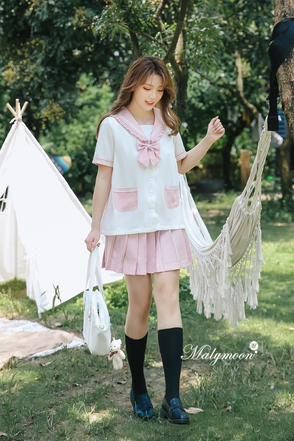 【即日発送】JK制服/セーラー服女子高生コスプレ《ハロウィンコスプレ3点セット》【Malymoon/マリームーン】【8825-2】