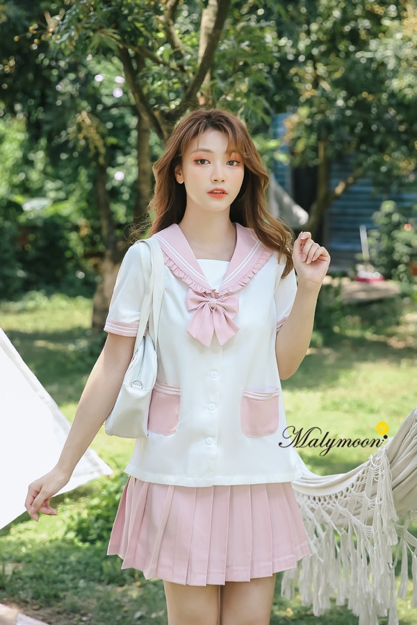 【即日発送】JK制服/セーラー服女子高生コスプレ《ハロウィンコスプレ3点セット》【Malymoon/マリームーン】【8825-2】