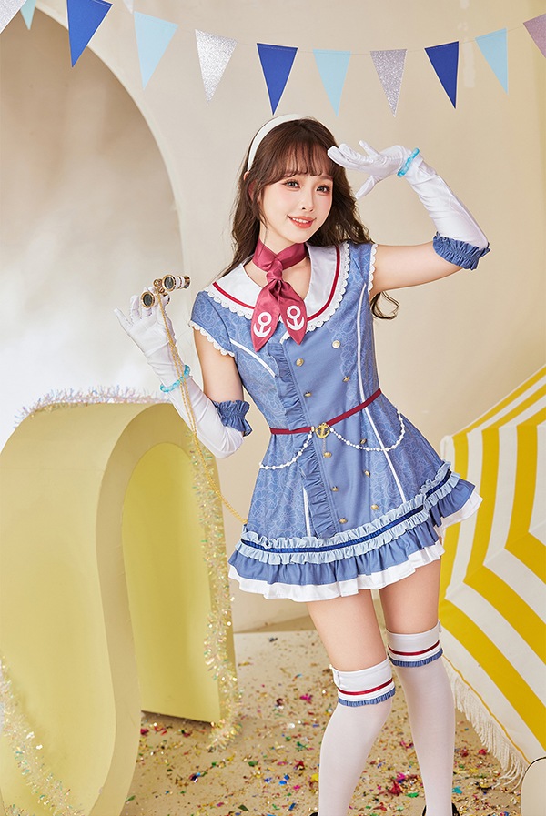 戦う女の子のコスチューム ライトブルー×薄ピンク アノネノネ anonenone