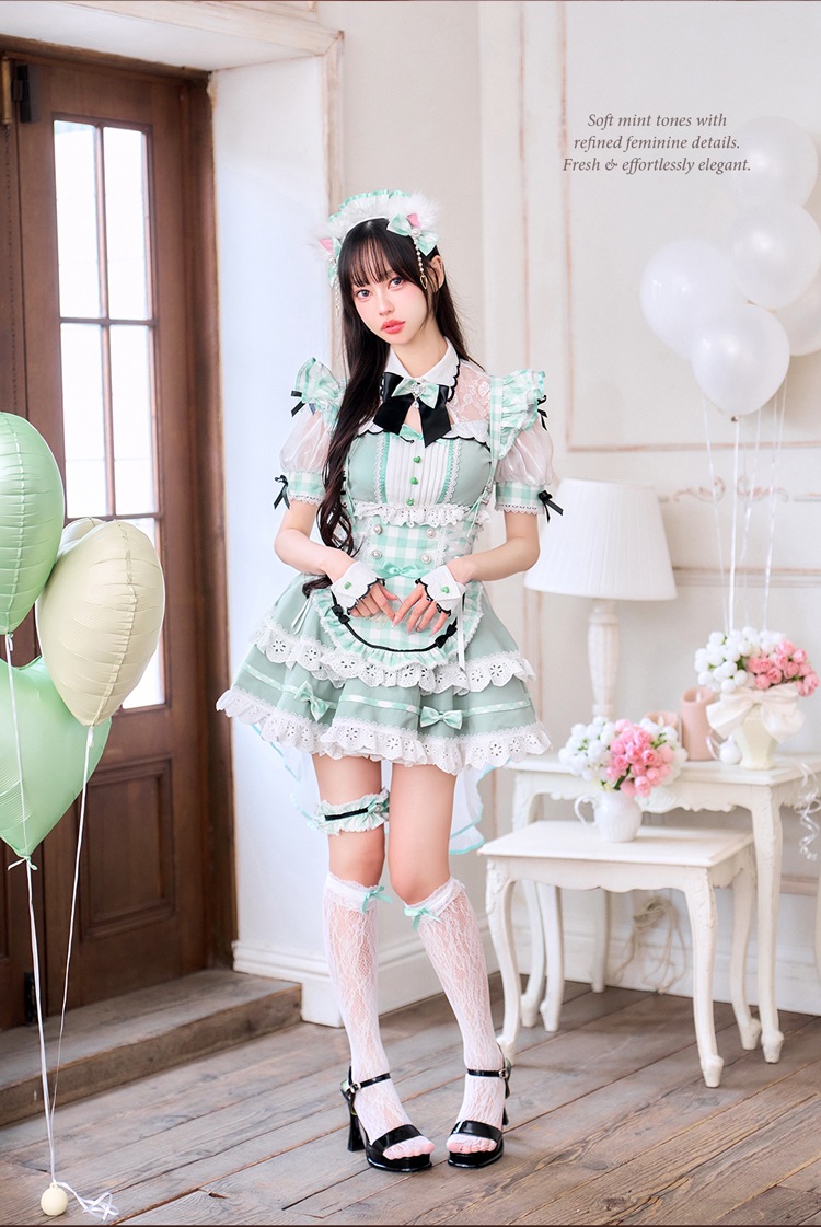 【予約】【中村里砂着用】《mint》フレンチガーリーメイド＆キャット【Malymoon/マリームーン】【CS25132】【CS25165】【CS25224】【CS26041】