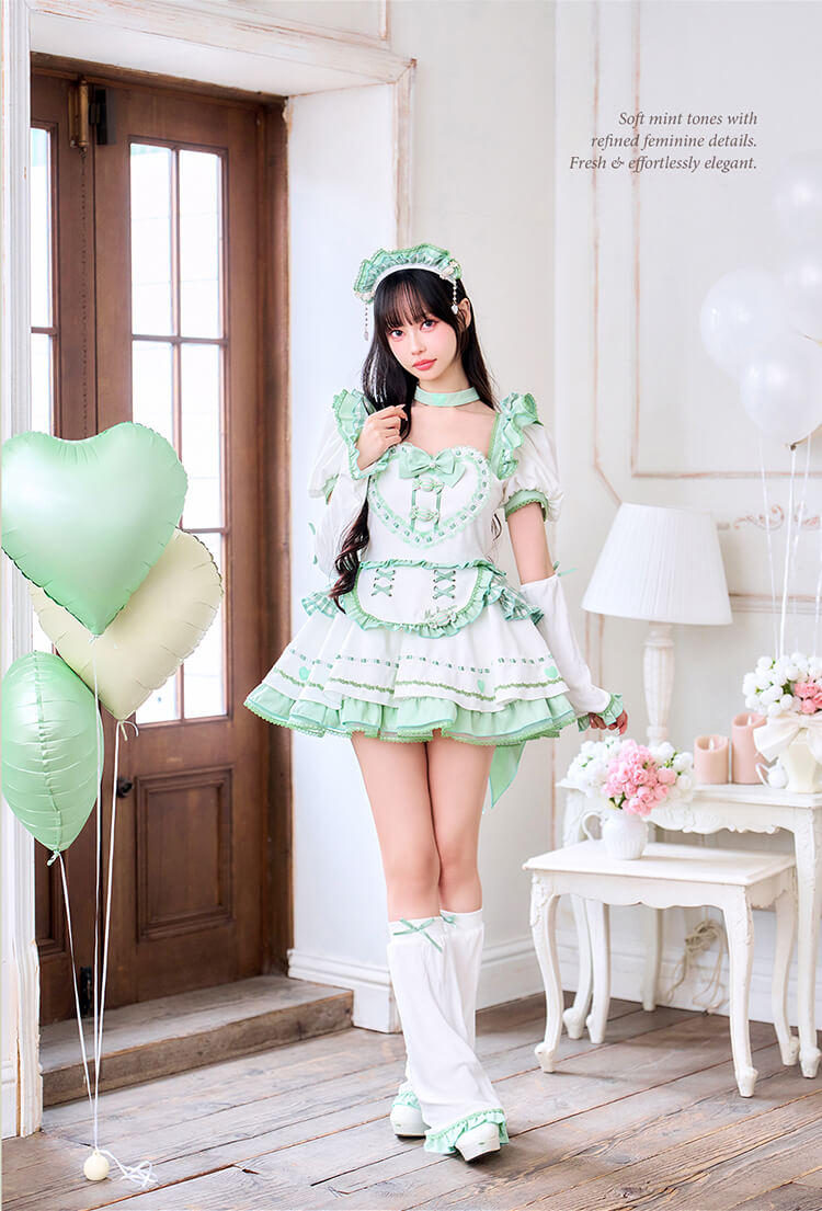 【予約】【中村里砂着用】《mint》フレンチガーリーメイド＆キャット【Malymoon/マリームーン】【CS25132】【CS25165】【CS25224】【CS26041】