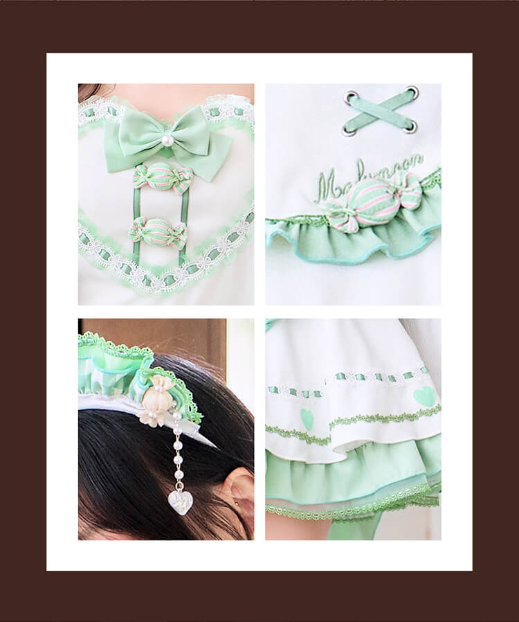 【予約】【中村里砂着用】《mint》フレンチガーリーメイド＆キャット【Malymoon/マリームーン】【CS25132】【CS25165】【CS25224】【CS26041】