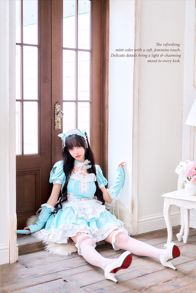 【予約】【中村里砂着用】《mint》フレンチガーリーメイド＆キャット【Malymoon/マリームーン】【CS25132】【CS25165】【CS25224】【CS26041】