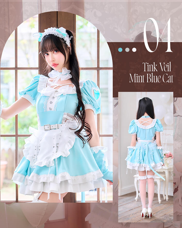 【予約】【中村里砂着用】《mint》フレンチガーリーメイド＆キャット【Malymoon/マリームーン】【CS25132】【CS25165】【CS25224】【CS26041】