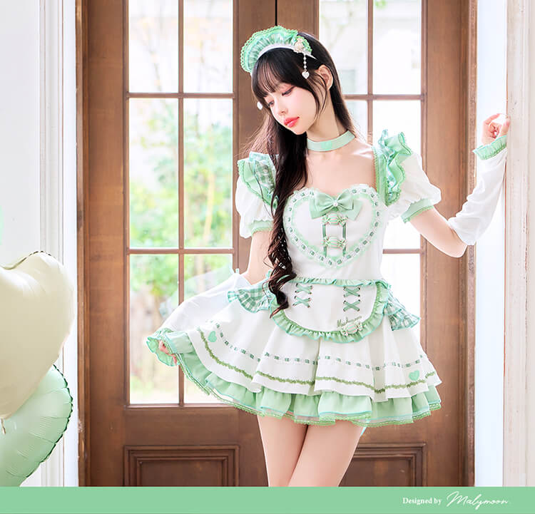 【予約】【中村里砂着用】《mint》フレンチガーリーメイド＆キャット【Malymoon/マリームーン】【CS25132】【CS25165】【CS25224】【CS26041】