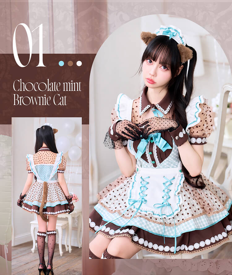【予約】【中村里砂着用】《mint》フレンチガーリーメイド＆キャット【Malymoon/マリームーン】【CS25132】【CS25165】【CS25224】【CS26041】