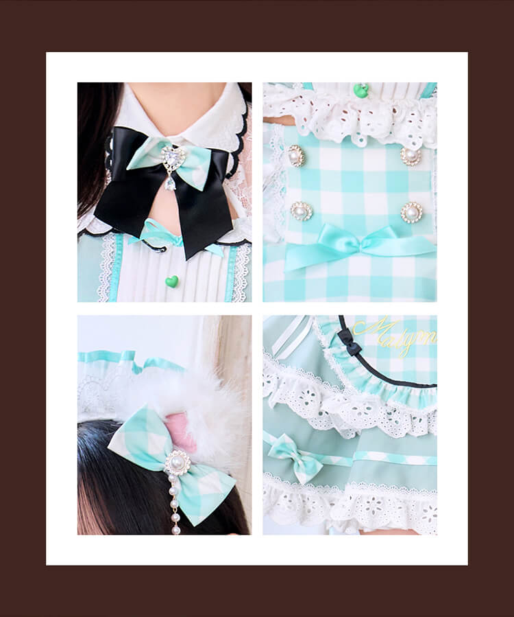 【予約】【中村里砂着用】《mint》フレンチガーリーメイド＆キャット【Malymoon/マリームーン】【CS25132】【CS25165】【CS25224】【CS26041】