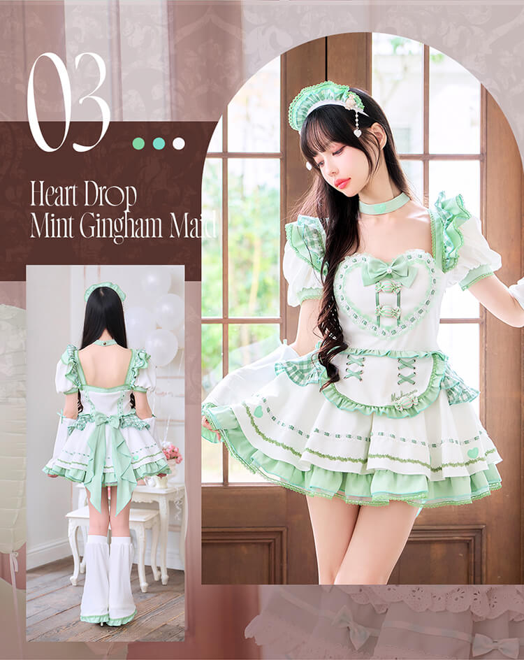 【予約】【中村里砂着用】《mint》フレンチガーリーメイド＆キャット【Malymoon/マリームーン】【CS25132】【CS25165】【CS25224】【CS26041】