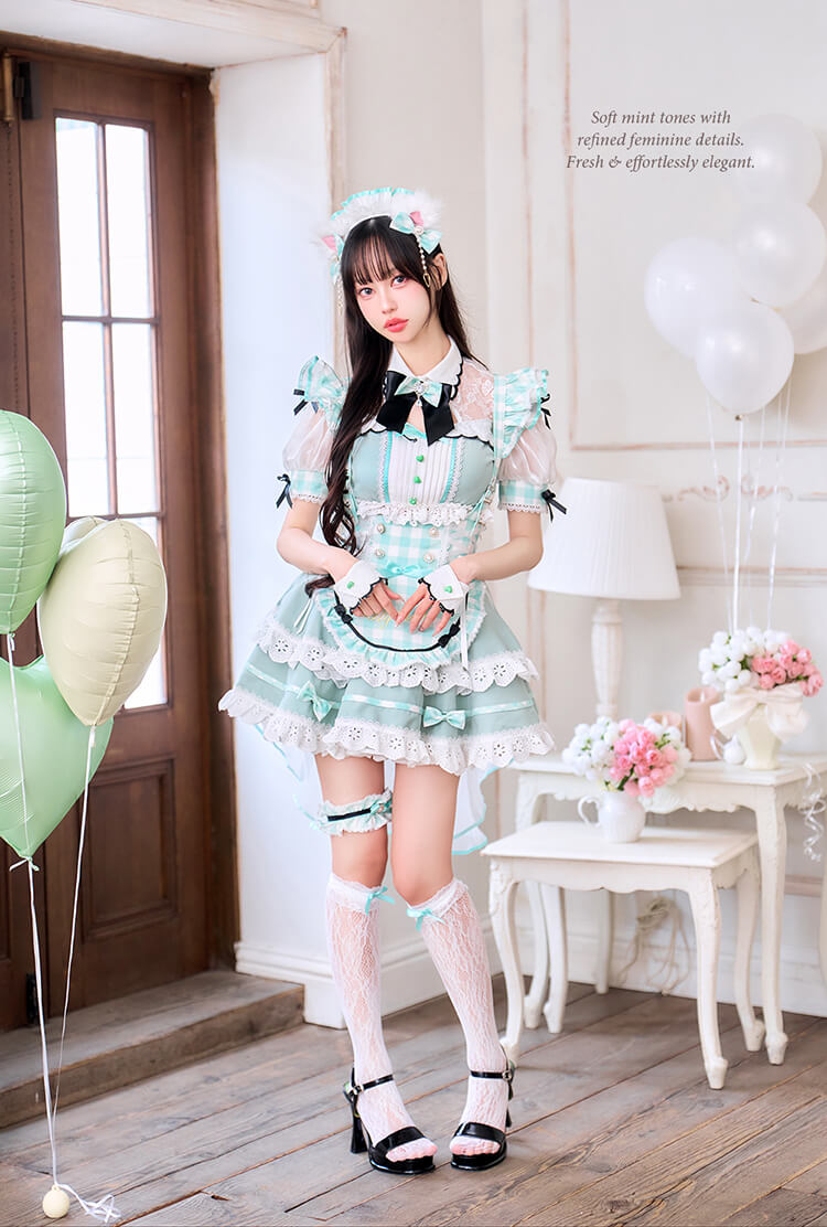 【予約】【中村里砂着用】《mint》フレンチガーリーメイド＆キャット【Malymoon/マリームーン】【CS25132】【CS25165】【CS25224】【CS26041】
