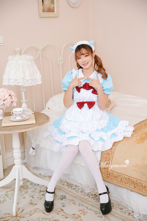 【取り寄せ】【レビュー投稿で白ニーハイプレゼント】完全受注オーダー高級メイド服《かわいいコスプレ3点セット》【odr8136】