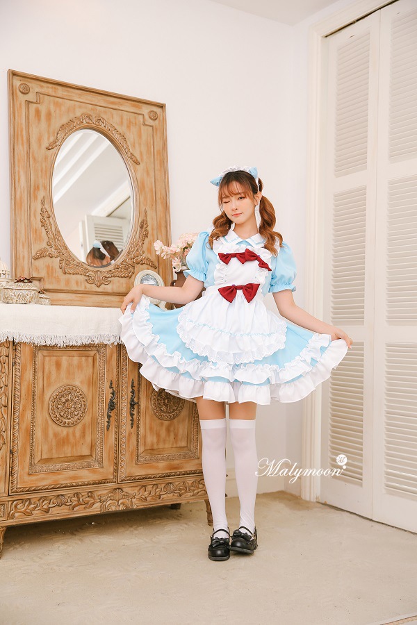 【取り寄せ】【レビュー投稿で白ニーハイプレゼント】完全受注オーダー高級メイド服《かわいいコスプレ3点セット》【odr8136】