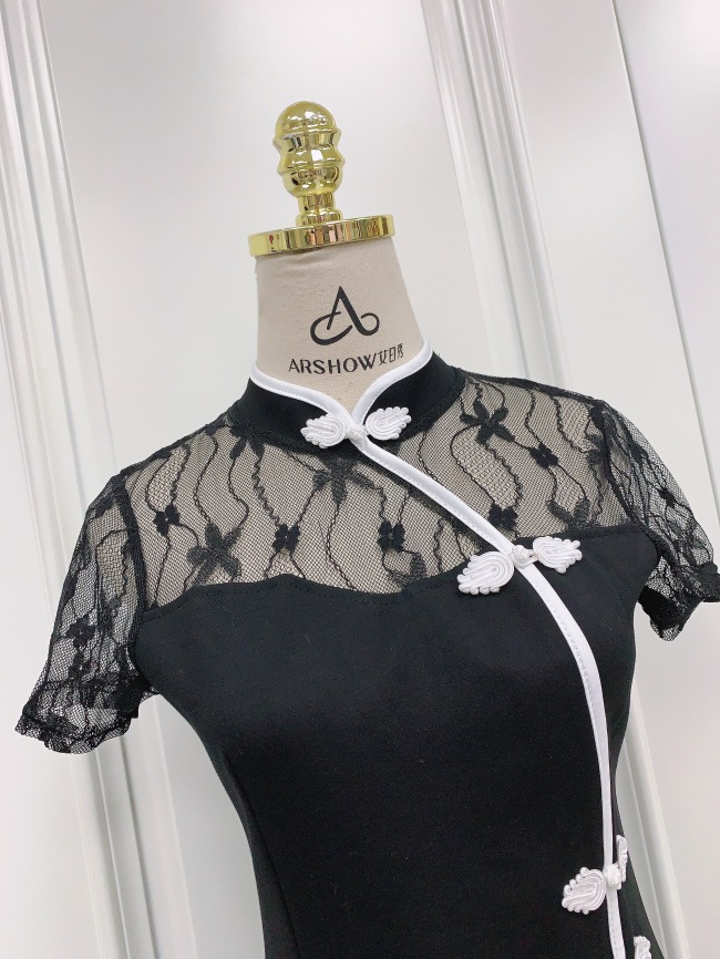 取り寄せ】私服系チャイナドレスブラック《かわいいコスプレ2点