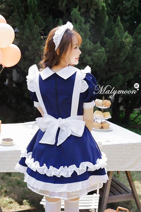 【取り寄せ】【レビュー投稿で白ニーハイプレゼント】完全受注オーダー高級メイド服《かわいいコスプレ3点セット》【odrm8171】