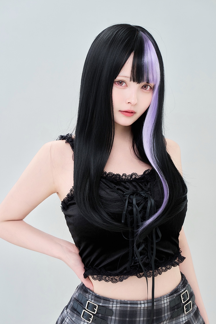 【即日発送】パープルメッシュロングウィッグ《フルウィッグ》【Malymoon/マリームーン】【wg17】