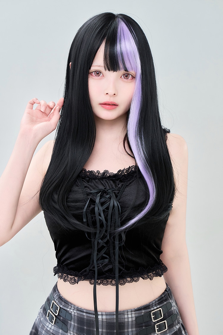 【即日発送】パープルメッシュロングウィッグ《フルウィッグ》【Malymoon/マリームーン】【wg17】