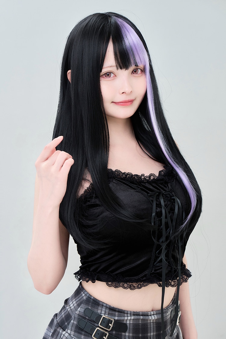 【即日発送】パープルメッシュロングウィッグ《フルウィッグ》【Malymoon/マリームーン】【wg17】