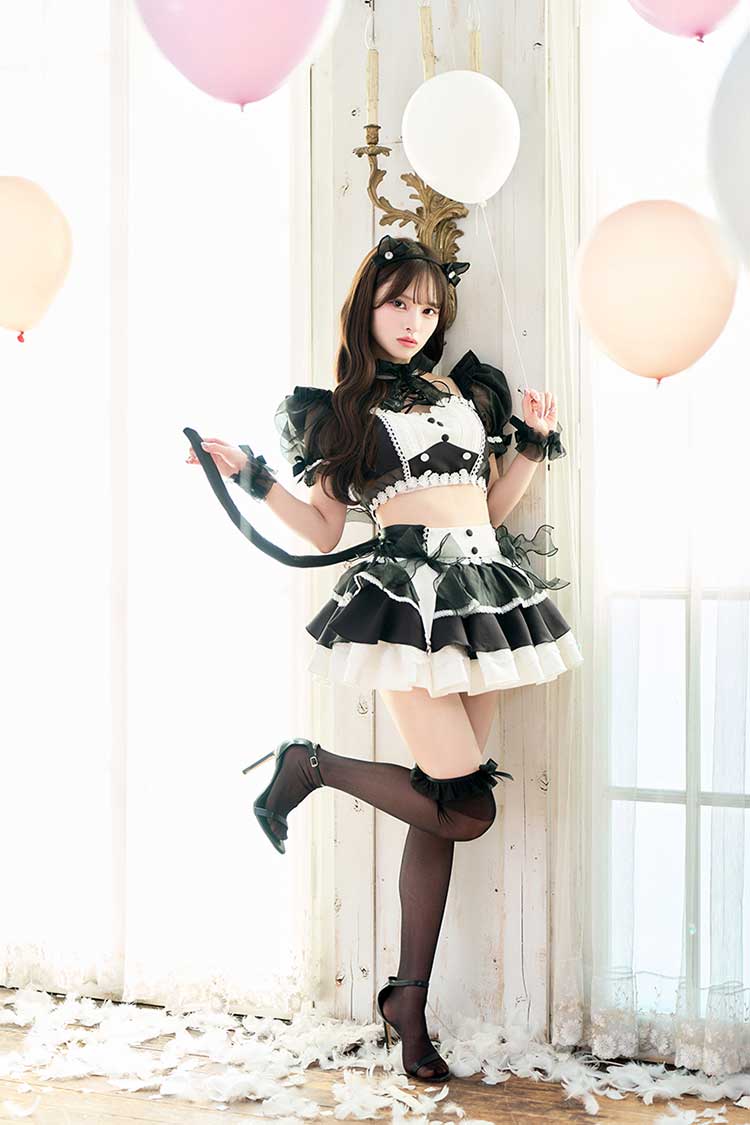 【即日発送】【藤咲凪着用】チュールミーセパレートメイドキャット《オリジナルコスプレ7点セット》【Malymoon/マリームーン】【CS25130】