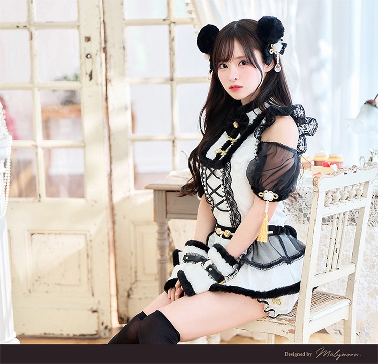 ホワイトは予約】【藤咲凪着用】プリュムパンダチャイナ