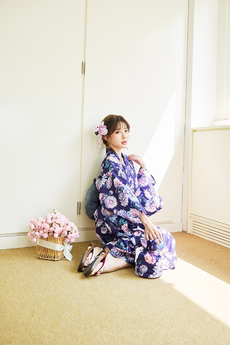 【即日発送】藤色ロマン淡華2way浴衣《浴衣4点セット》【Malymoon/マリームーン】【YK2610330】
