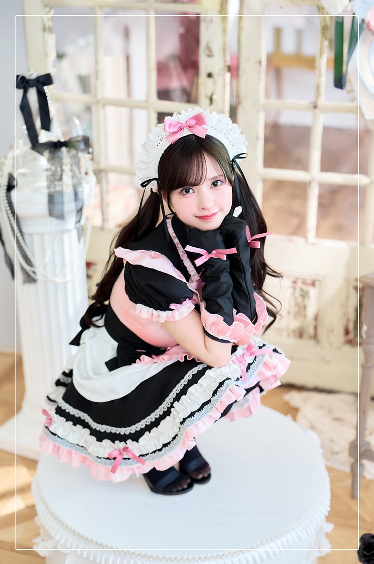 【予約-9月上旬頃より順次発送予定】【藤咲凪着用】夜パフェホイップメイド《ハロウィンコスプレ9点セット》【Malymoon/マリームーン】【CS25033】