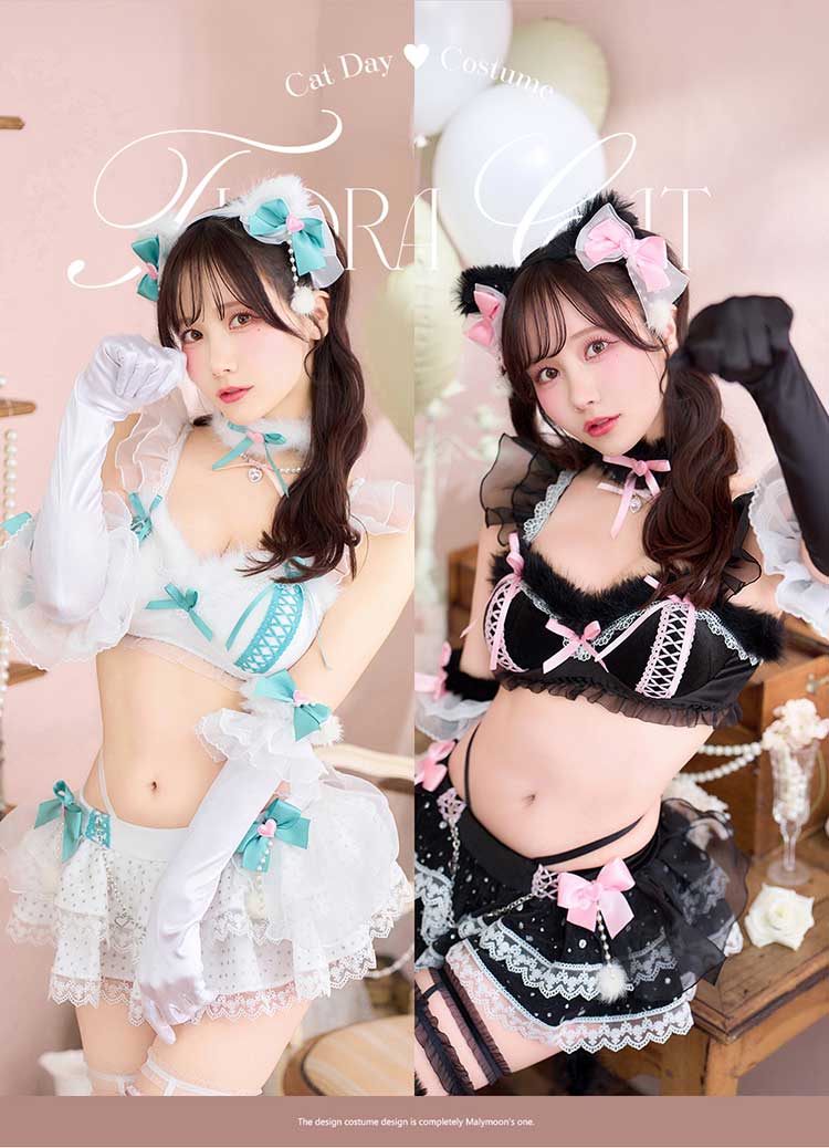 【予約-2月下旬頃より順次発送予定】フローラチュチュランジェリーキャット《オリジナルコスランジェリー11点セット》【Malymoon/マリームーン】【CS25215】