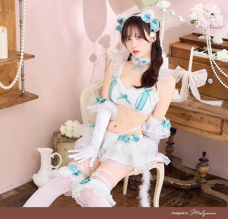 【予約-2月下旬頃より順次発送予定】フローラチュチュランジェリーキャット《オリジナルコスランジェリー11点セット》【Malymoon/マリームーン】【CS25215】