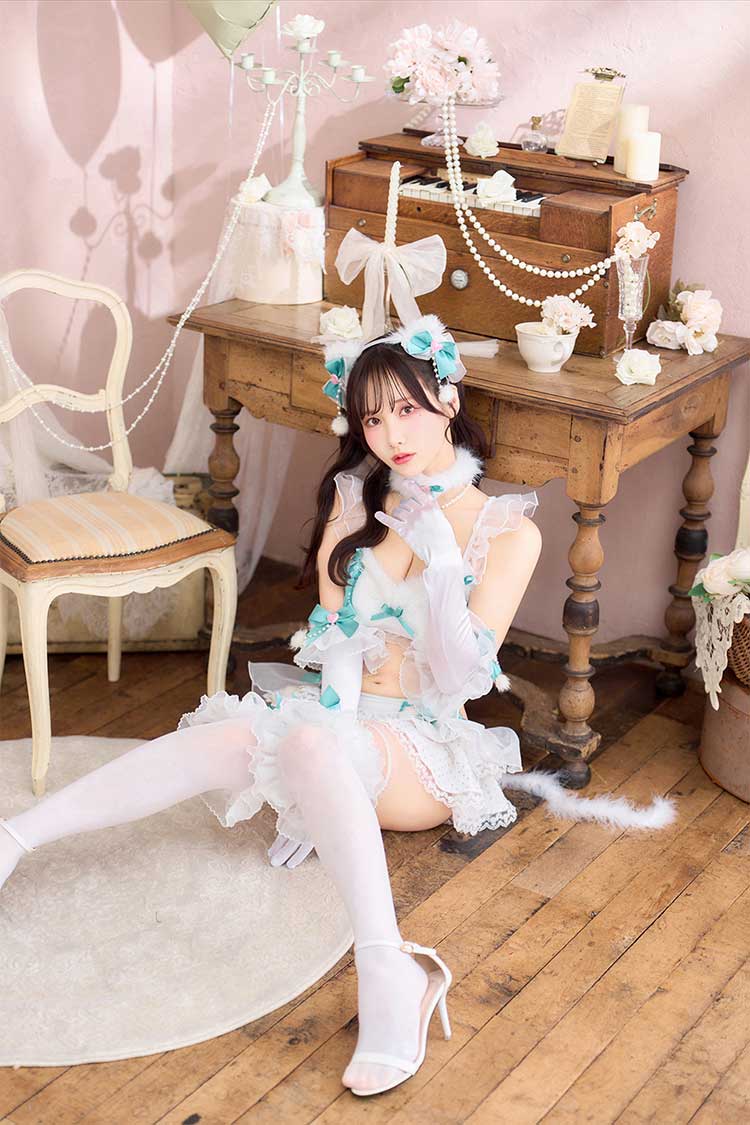 【予約-2月下旬頃より順次発送予定】フローラチュチュランジェリーキャット《オリジナルコスランジェリー11点セット》【Malymoon/マリームーン】【CS25215】