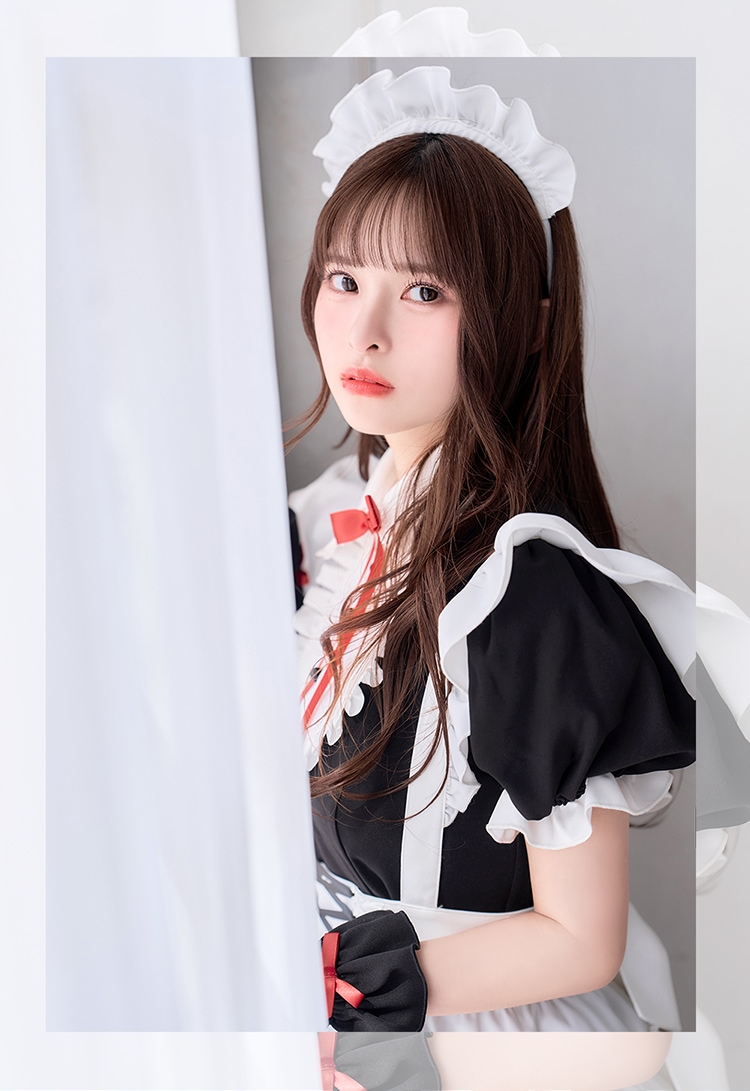 訳あり※】レッドリュバンフレンチメイド《オリジナルコスプレ9点セット