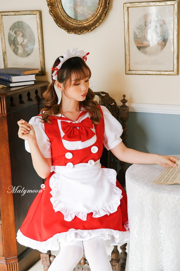 【取り寄せ】【レビュー投稿で白ニーハイプレゼント】完全受注オーダー高級メイド服《かわいいコスプレ3点セット》【odr8130】