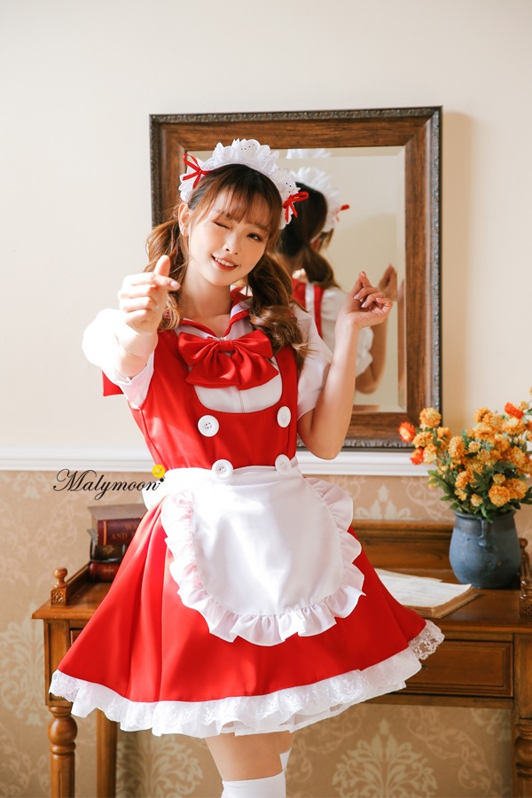 【取り寄せ】【レビュー投稿で白ニーハイプレゼント】完全受注オーダー高級メイド服《かわいいコスプレ3点セット》【odr8130】