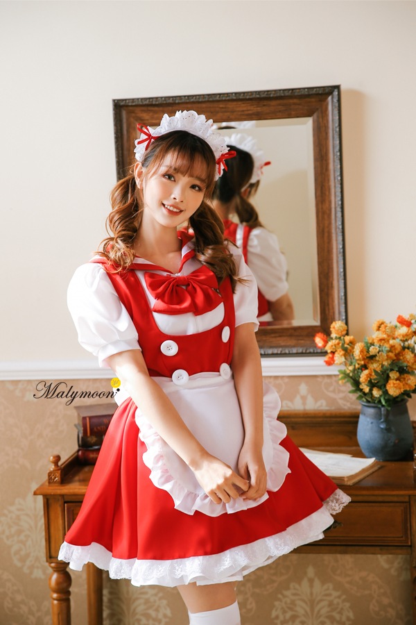 【取り寄せ】【レビュー投稿で白ニーハイプレゼント】完全受注オーダー高級メイド服《かわいいコスプレ3点セット》【odr8130】