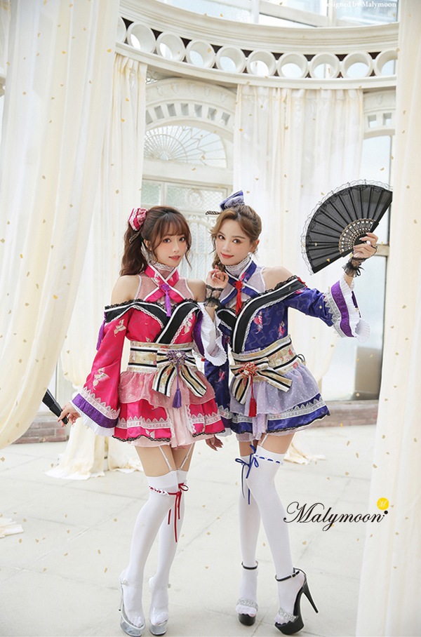 【即日発送】花魁(おいらん)2カラー《ハロウィンコスプレ9点セット》【Malymoon/マリームーン】【s8872】