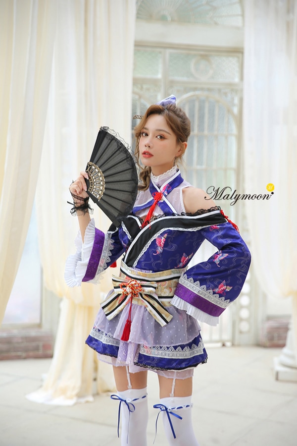 【即日発送】花魁(おいらん)2カラー《ハロウィンコスプレ9点セット》【Malymoon/マリームーン】【s8872】