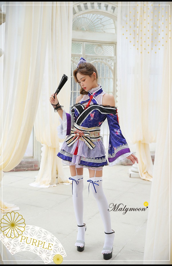 【即日発送】花魁(おいらん)2カラー《ハロウィンコスプレ9点セット》【Malymoon/マリームーン】【s8872】