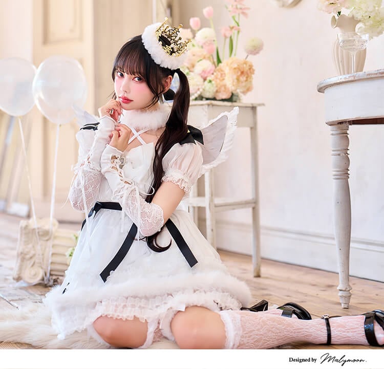 【予約-10月上旬頃より順次発送予定】【中村里砂着用】ホーリークラウンエンジェリックドレス 《ハロウィンコスプレ15点セット》【Malymoon/マリームーン】【CS25219】