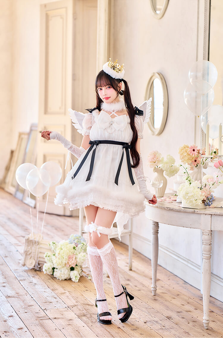 【予約-10月上旬頃より順次発送予定】【中村里砂着用】ホーリークラウンエンジェリックドレス 《ハロウィンコスプレ15点セット》【Malymoon/マリームーン】【CS25219】