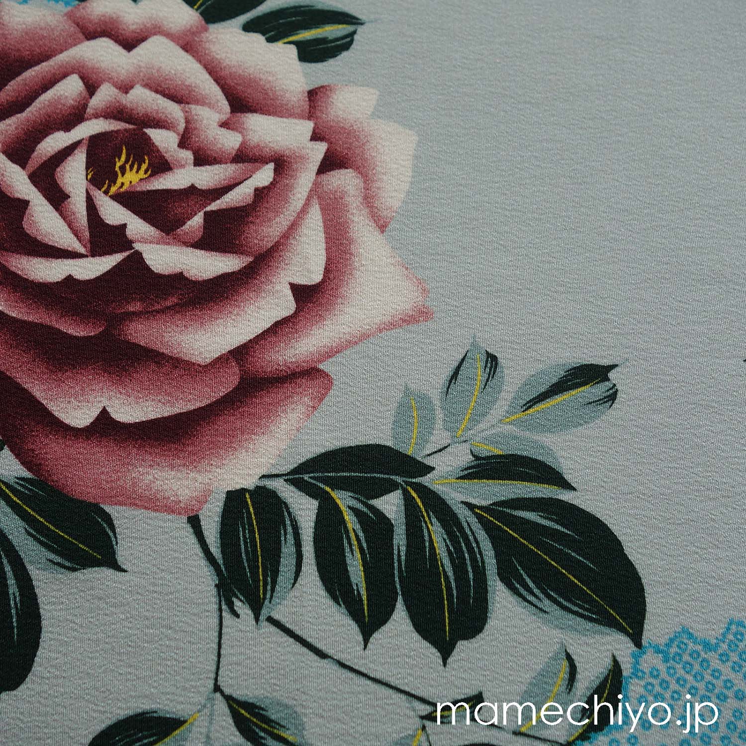 即納品】羽織 街に咲く薔薇（グレー）Mサイズ