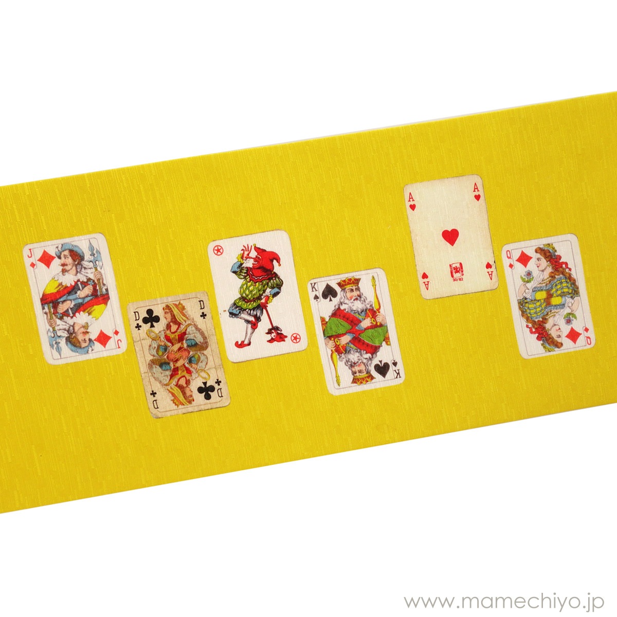 名古屋帯 トランプ（黄色）