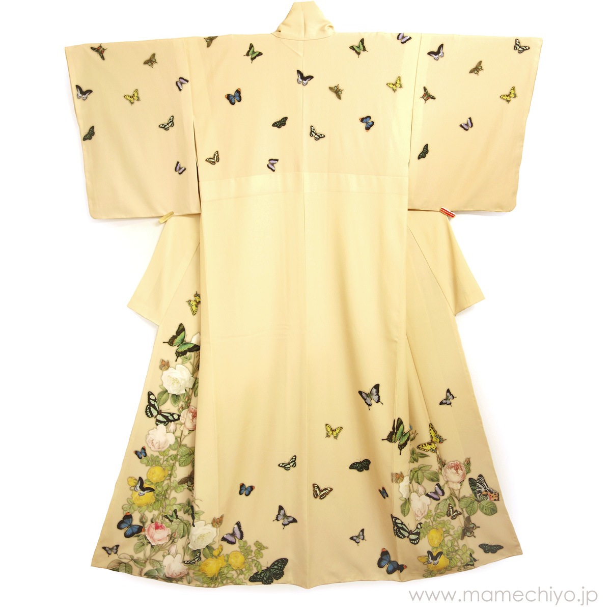 1月1日スタート受注会】二尺袖 薔薇と蝶のワルツ（タマゴ）