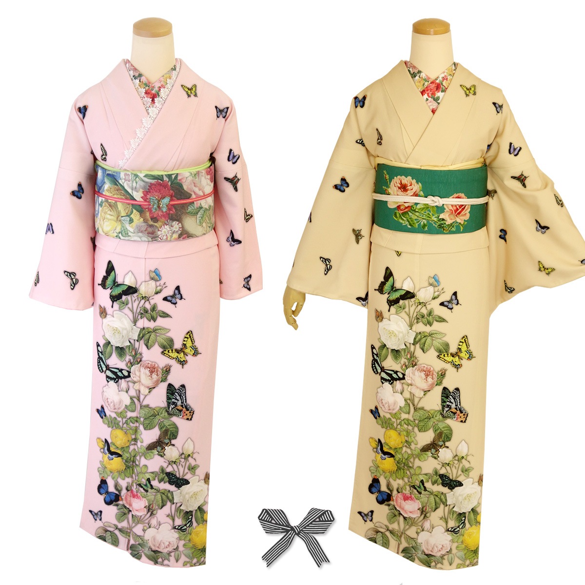 1月1日スタート受注会】訪問着 薔薇と蝶のワルツ(タマゴ)