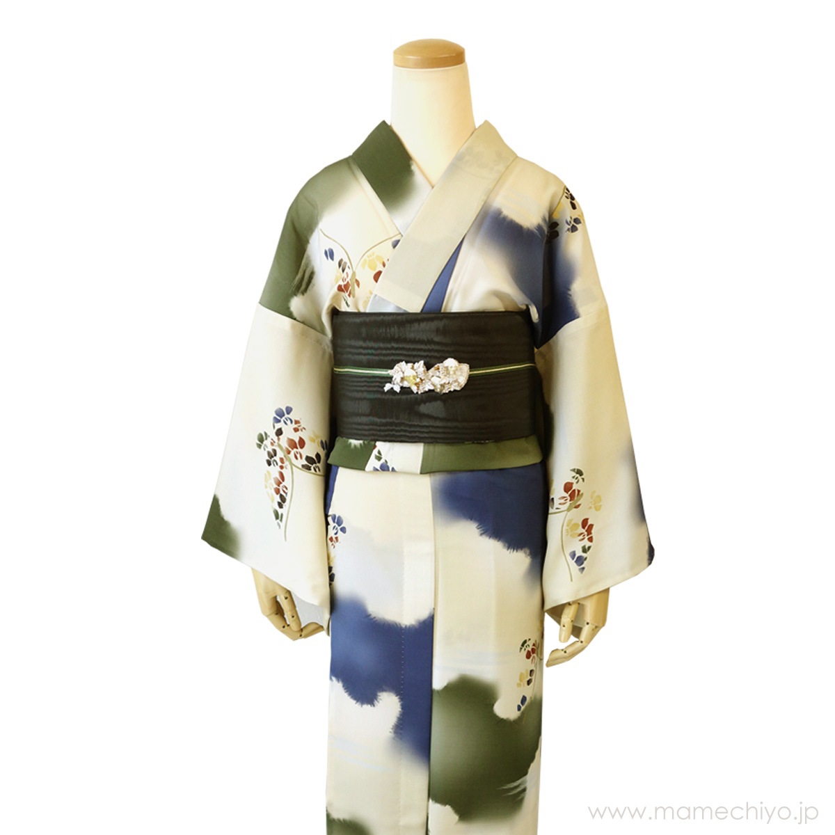 Lサイズのみ】浴衣 雲と蝶