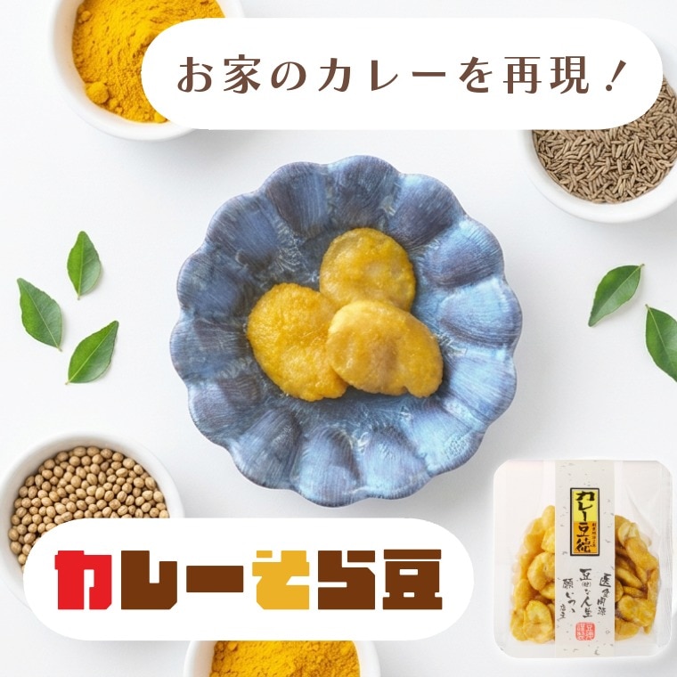 懐かしいお家のカレー味 ~カレーそら豆~