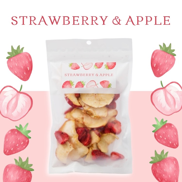 優しい甘さのサクサク食感 ~いちご&りんご~